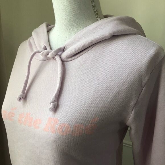 WILDFOX Pasé The Rosé Ivy Hoodie Crop NWT S - Picture 4 of 7